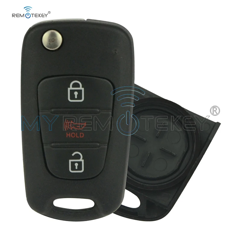 Remtekey 3 бутона TOY49 Флип дистанционно на ключа на автомобила калъф за Kia на Hyundai NYOSEKSAM11ATX