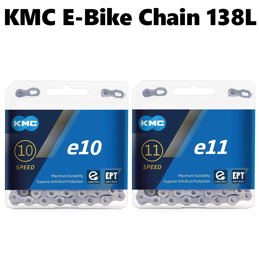 KMC E10/E11 EPT Электровелосипед 10-Степенна 11 статия верига 136 връзки МТБ Пътен велосипед 10 s/s 11 Антикорозионна верига с Липсващо звено