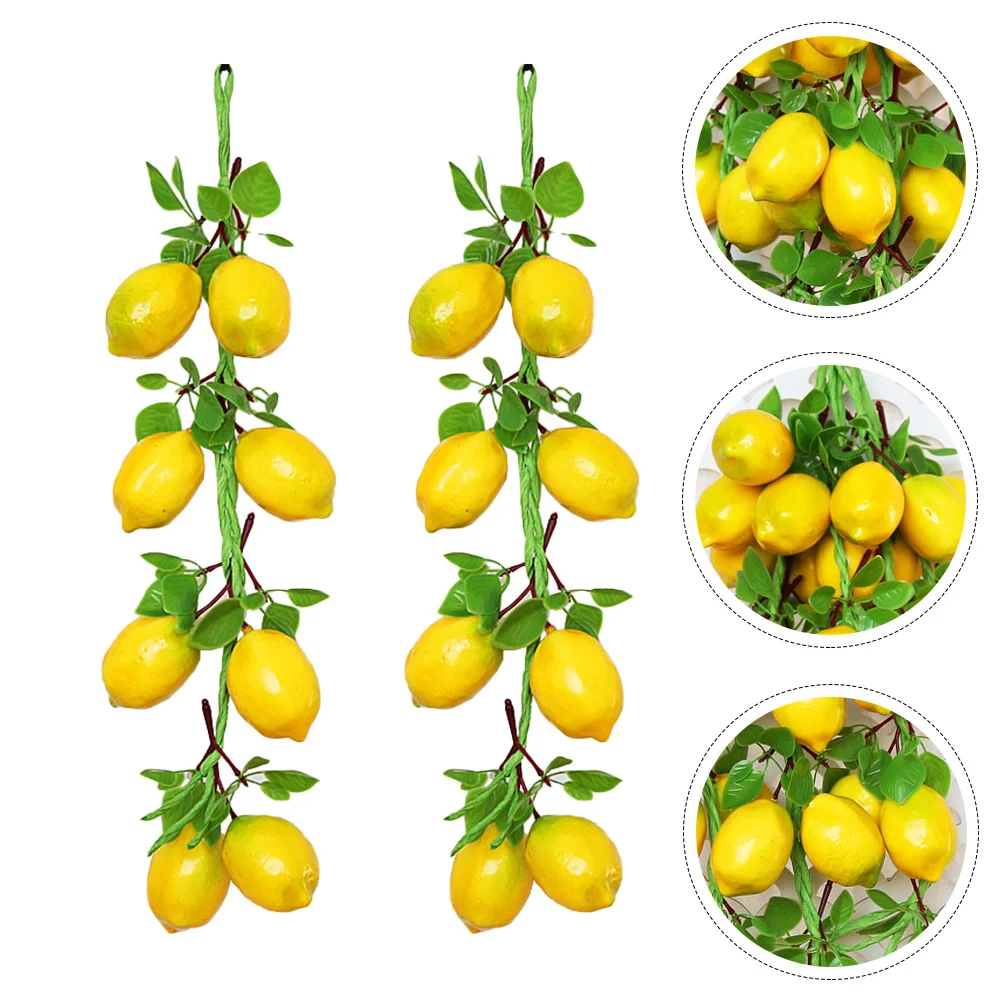 Лимон Фалшиви И Изкуствени Плодове, Зеленчуци Lemonsdecor Изкуствени Висящите Декорации За Зеленчуци Играе Моделиране Подпори Лоза Венец Стена