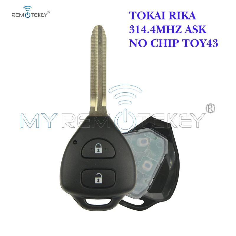 Remtekey TOKAI RIKA Дистанционно ключ с 2 бутона TOY43 за Toyota HILUX + 314,4 Mhz