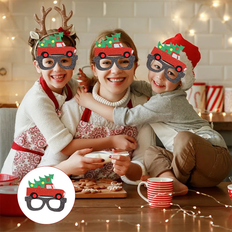 2023 Коледни Очила Висящи Украшения за Коледното Рамка Пораснали Деца, Дядо коледа, Снежен човек Точки Коледен Коледен Декор Подарък за Нова Година
