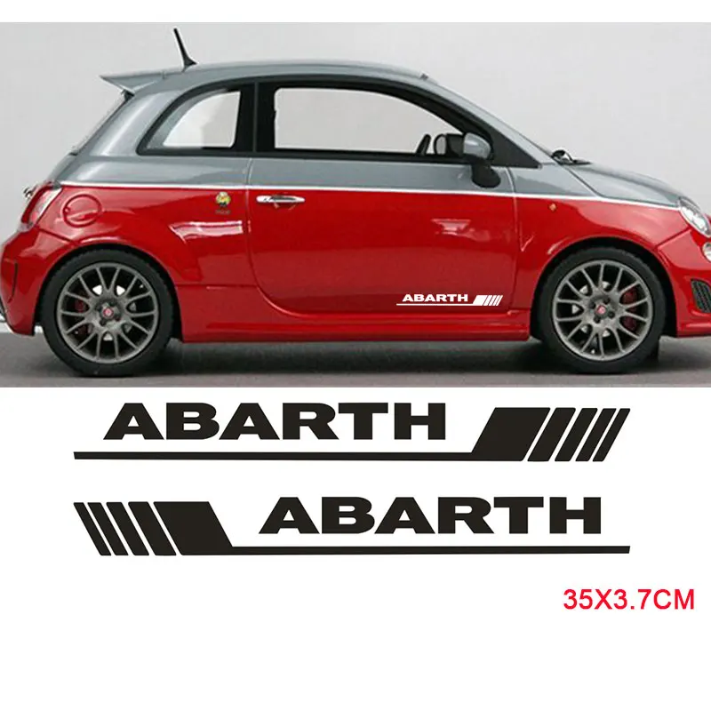 2 елемента Странични Дръжки на Етикети Етикети за Abarth Страничната Пола Стикер Стикери за Купето на FIAT 500 Стайлинг Автомобили