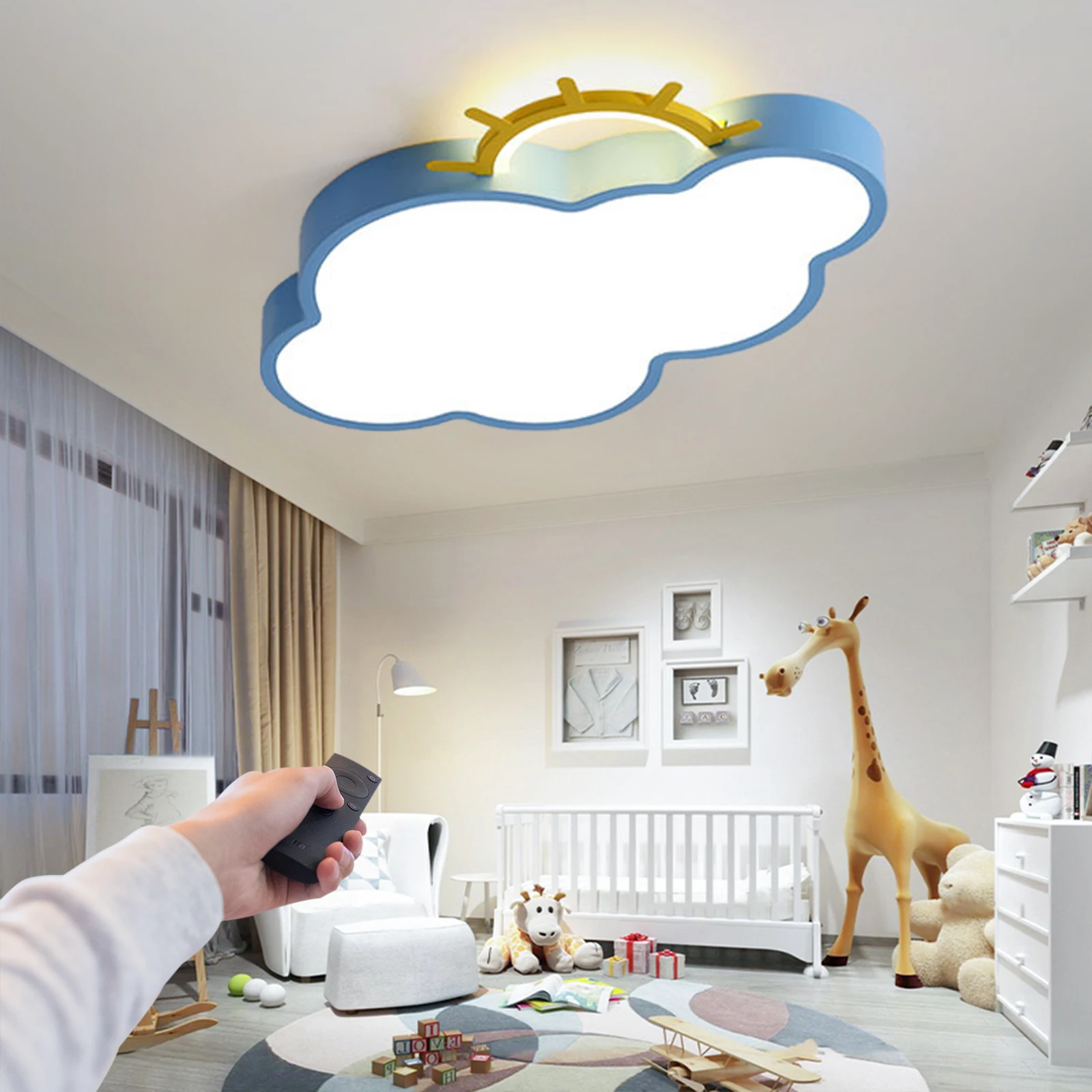 Тавана Лампа LED Dimmable Дистанционно Управление, Детска Стая, Спалня Лампата е Модерен Хотел, Детска Градина Полилей Офис Вътрешен Жар
