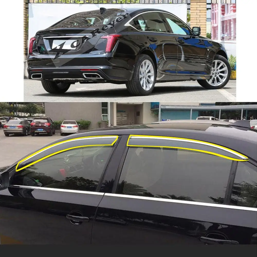 Стикер За Полагане на Купето на Автомобила Пластмасово Стъкло Вятърна Козирка за Защита От Дъжд/Слънце Вентилационни Шатри резервни Части За Cadillac CT5 2019-2022