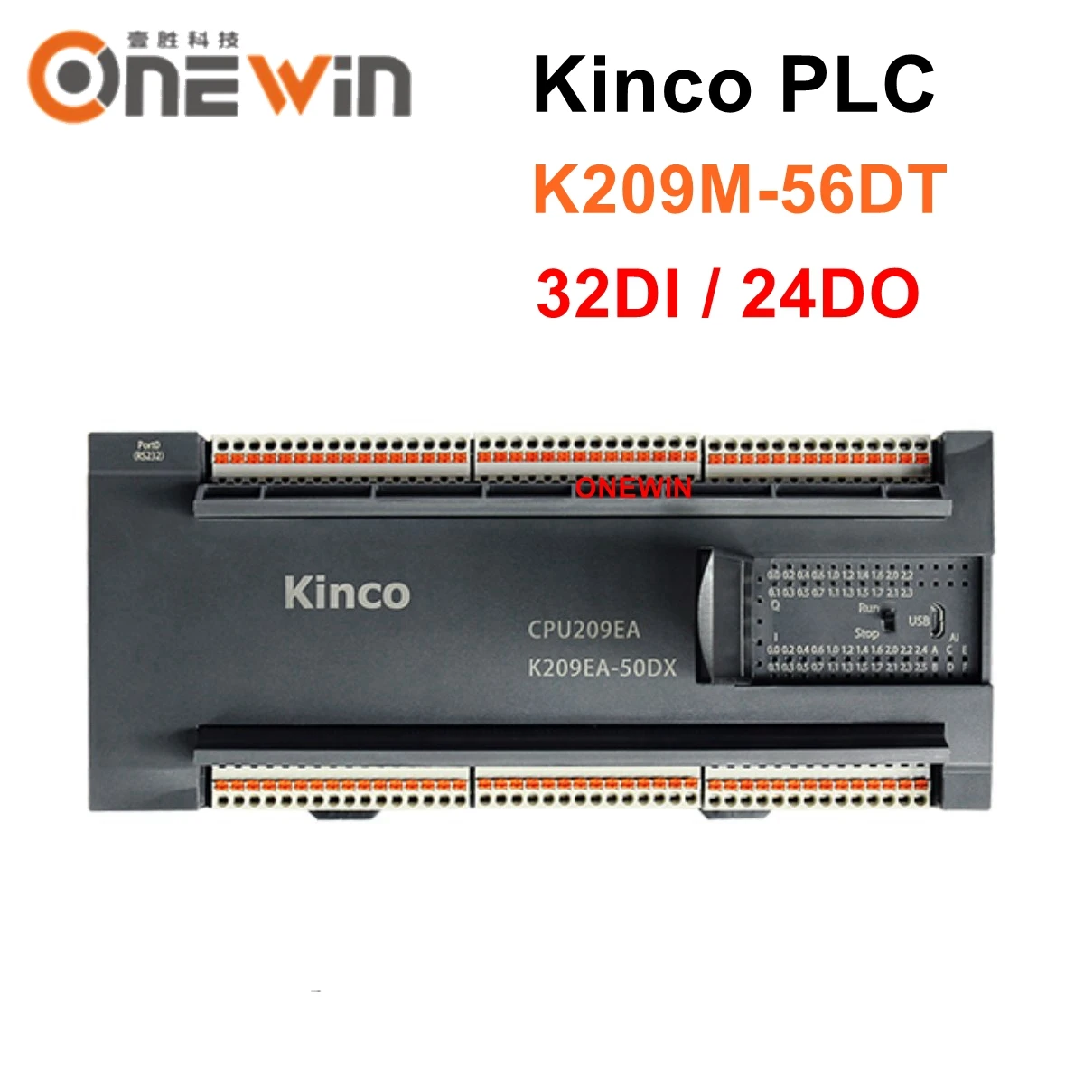 Kinco K209M-56DT модул cpu DC24V 50 точки DI32 DO24 Транзистор RS232 RS485 CAN Модул за увеличаване на Подкрепата за Връзка