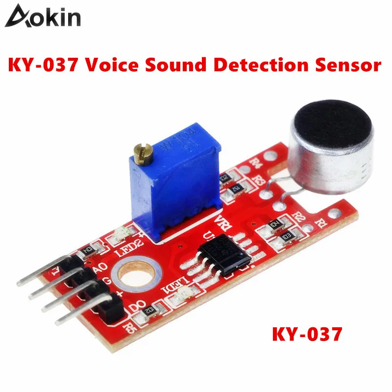 KY-037 Нов 4pin Гласова Сензор за Откриване на Звука Модул Микрофон на Предавателя Умен Робот Кола за arduino САМ Kit Висока Чувствителност